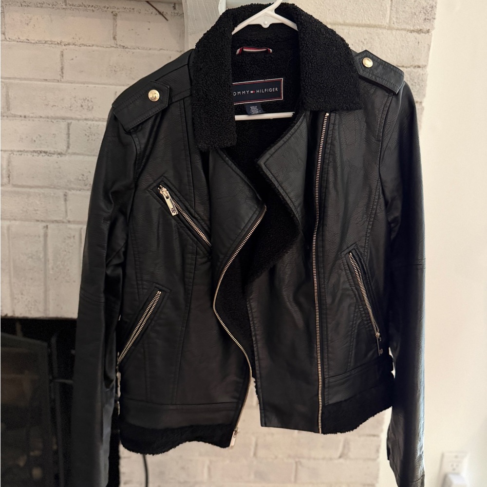 Tommy Hilfiger Women's Black Leather Jacket